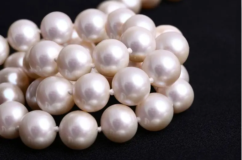 

FREE SHIPPING HOT sell new Style >>>>9-10mm Akoya Natural White Pearl Necklace 17inch