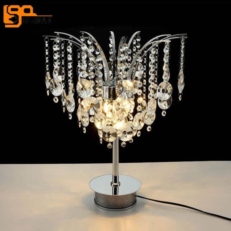 high quality modern crystal table lamps for bedroom living room light