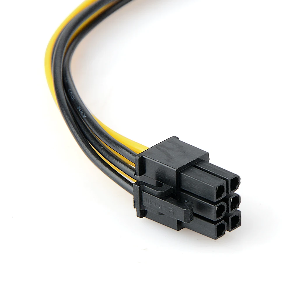 6 Pin male to 8 Pin (6+2) male PCI-E PCI Express Power Extension Cable GPU Power Cable 30cm For Graphic Cards Mining