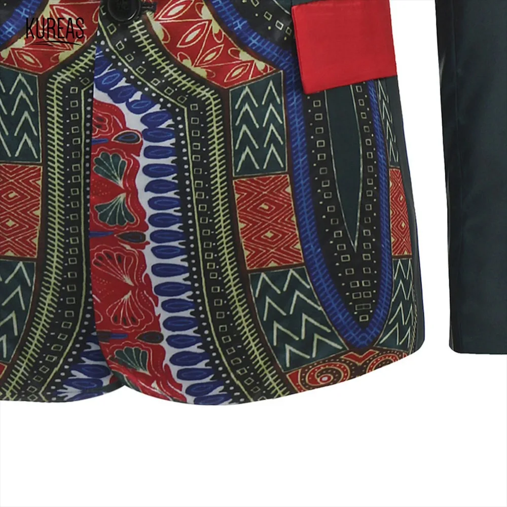 Kureas Мужской Блейзер Дашики африканская одежда с этническим принтом Повседневная куртка кардиган одежда модное пальто африканские костюмы