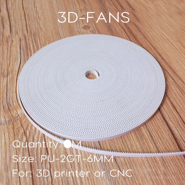 Special Price PU with Steel Core GT2 Belt 2GT Timing Belt 6mm Width 2M 3M 5M a Pack for 3D Printer