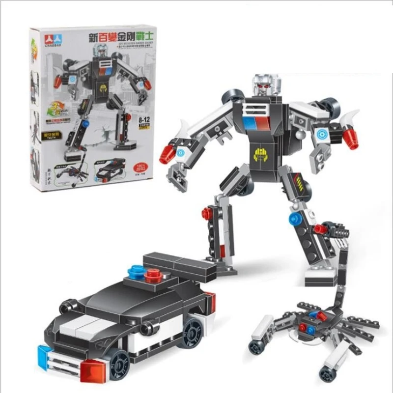 

1 Police Legoings DIY War Generals Robot Car Building Blocks Kit Toys Kids Birthday Christmas Gifts