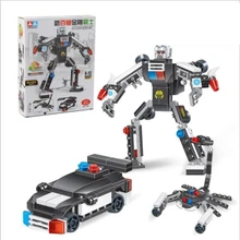 1 Police Legoings DIY War Generals Robot Car Building Blocks Kit Toys Kids Birthday Christmas Gifts