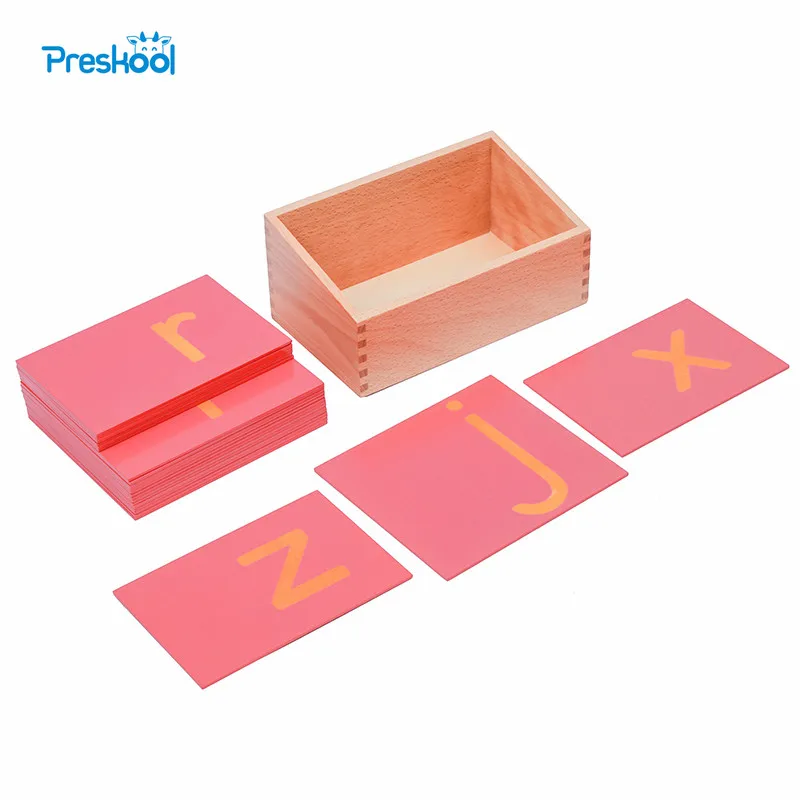  Baby Toy Montessori Sandpaper Letters Initial with Box Early Preschool Brinquedos Juguetes