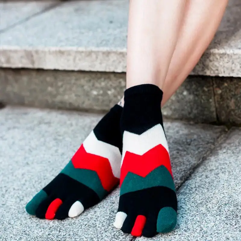 3 пар/лот осень-зима Для женщин носки теплые, мягкие, комплекты с рисунками «пять пальцы рук и ног носки Для женщин хлопковые носки Удобная Подарочная XH78