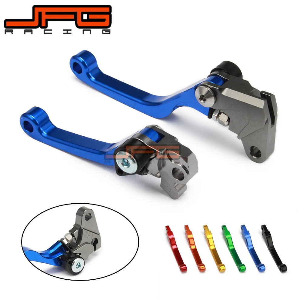 

JFG Blue CNC Aluminum Billet Pivot Foldable Brake Clutch Levers For Yamaha WR250F WR450F WRF 250 450 05-15 Motorcycle