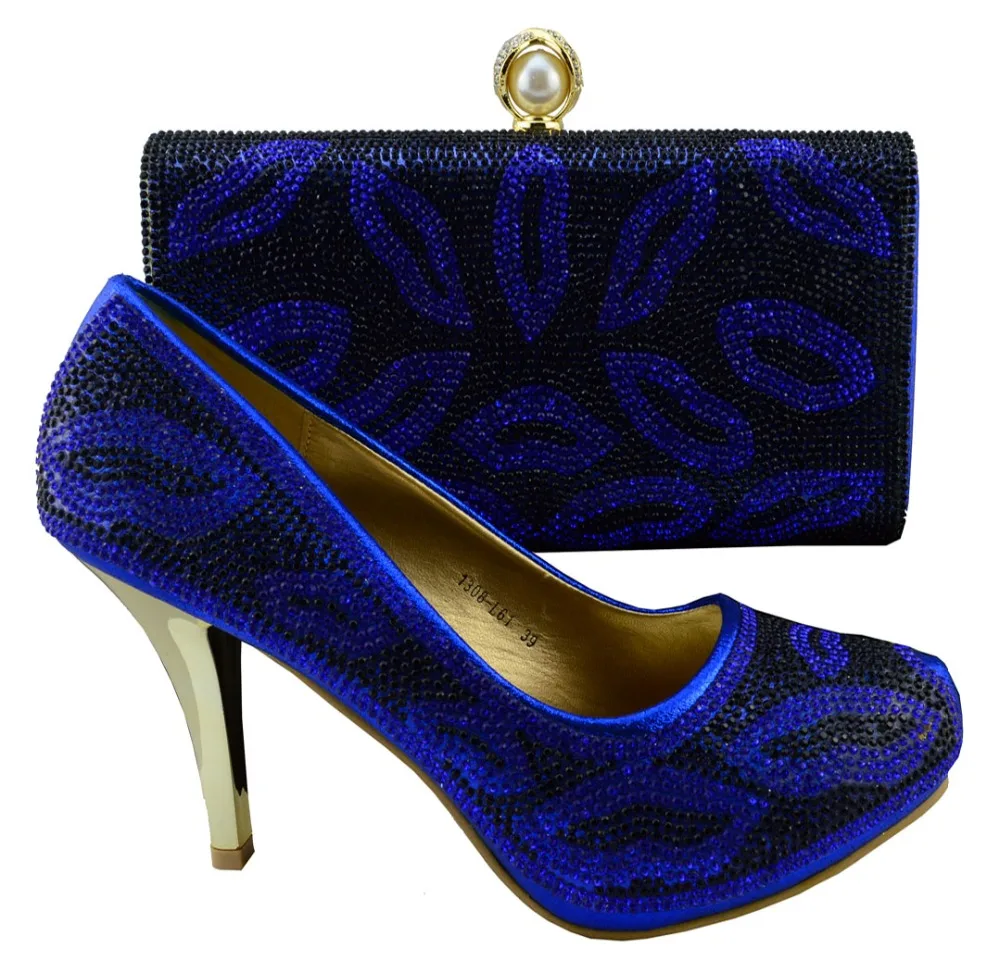 oro Con Colore E wine Alti Da Viola Di Borsa Sposa viola Italiane Decorato Blu Tacchi orange Borse Scarpe Nuovo Arrivo Set Eleganti Strass HEXwzz