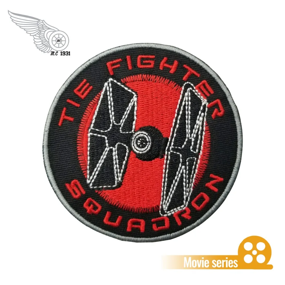 Star Wars Rebel Alliance Black WHITE Squadron Jedi PATCH IRON OR SEW ON