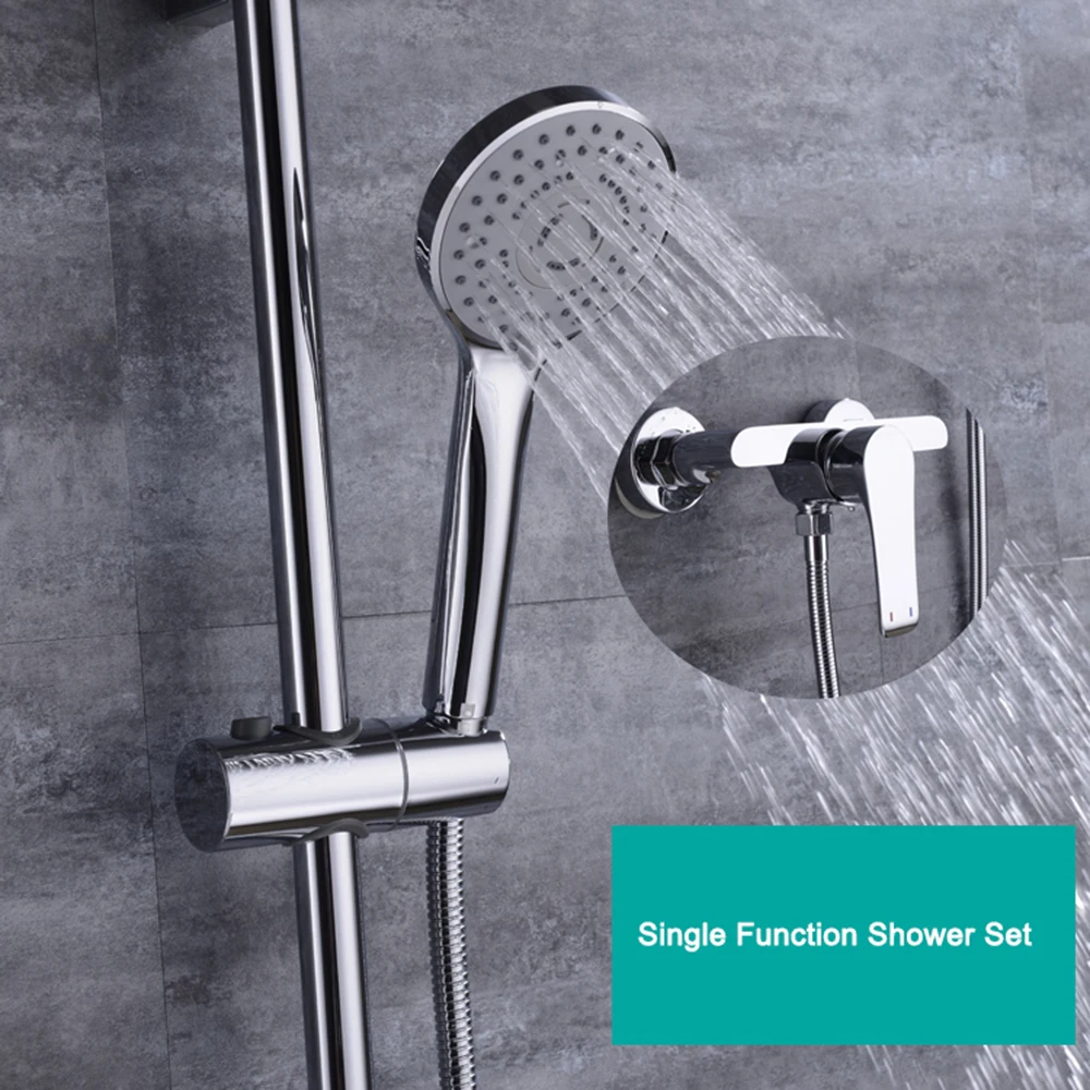

Fine Copper Split Bathroom Shower Hand Holding Temperature Control Booster Shower set
