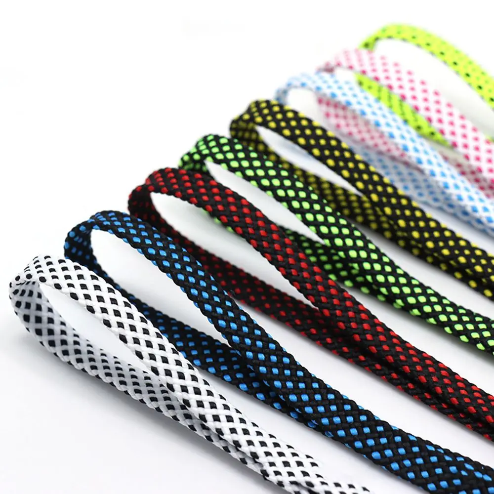 

1pair Shoelace Polyester Sneaker Shoe Lace Colors Checkered Double Layer Hollow Flat Shoelaces 11 Colors For Men Women