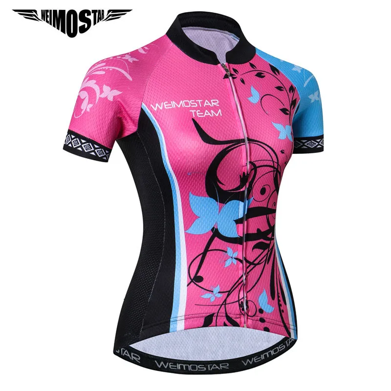 100 Polyester Bike Team Cycling Jersey Shirt Women Breathable Cycling
