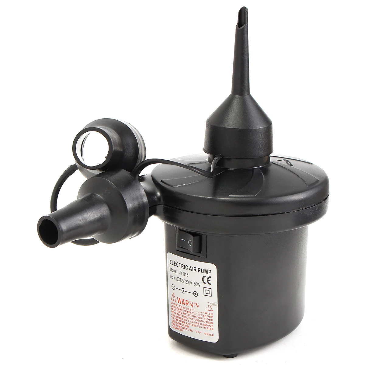 240V/12V Electric Air Pump Inflator Nozzles Inflatable AirBed Mattress