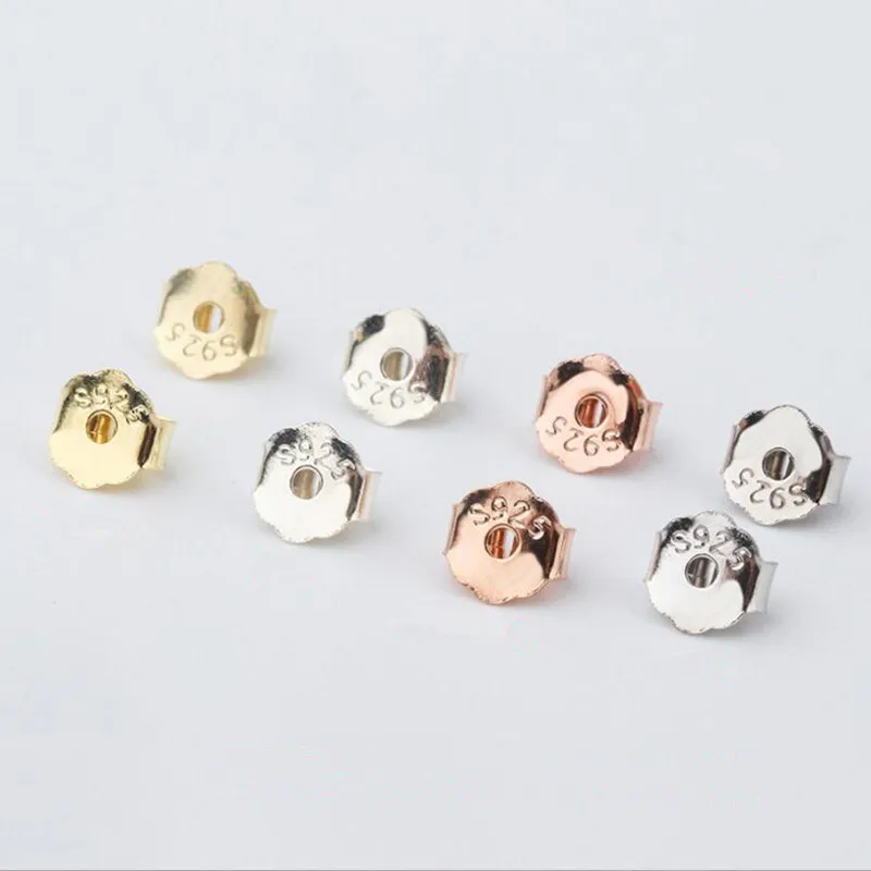 

10pcs 925 Sterling Silver Butterfly Earring Back Stoppers Post Stud Earrings Backs Women Jewelry for DIY Earring Making Z949