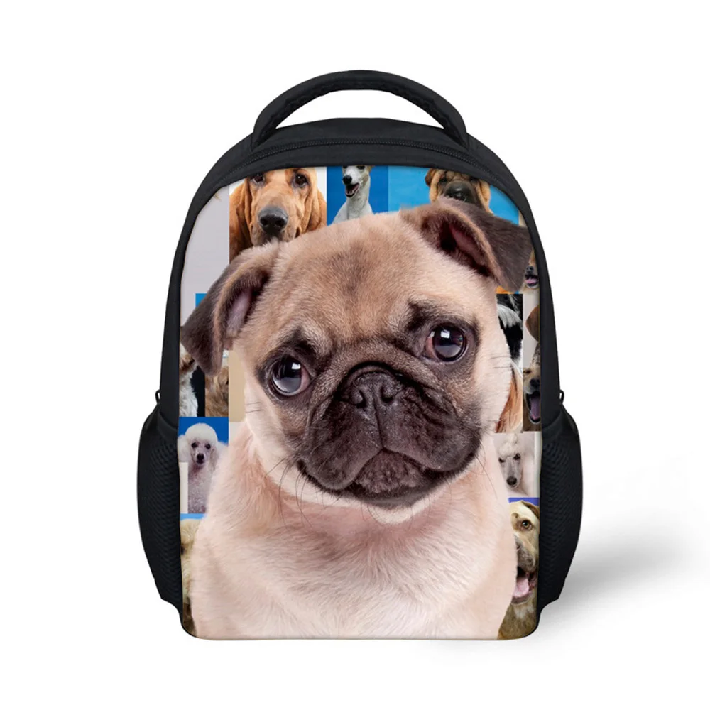 French Bulldog Rottweiler School Bags For Baby Kids Girls Boys 3D Animal Pug Dog Book Bags Kindergarten Small Backpacks Mochilas