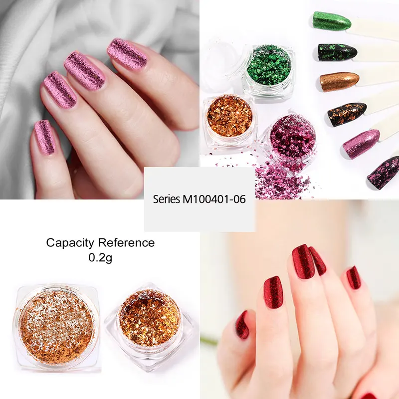 ROSALIND Nail Pigment Powder Nails Glitter Art Dip Powder Set Gel Polish Mirror Manicure Sparkles For Nails Chrome Pigment Art