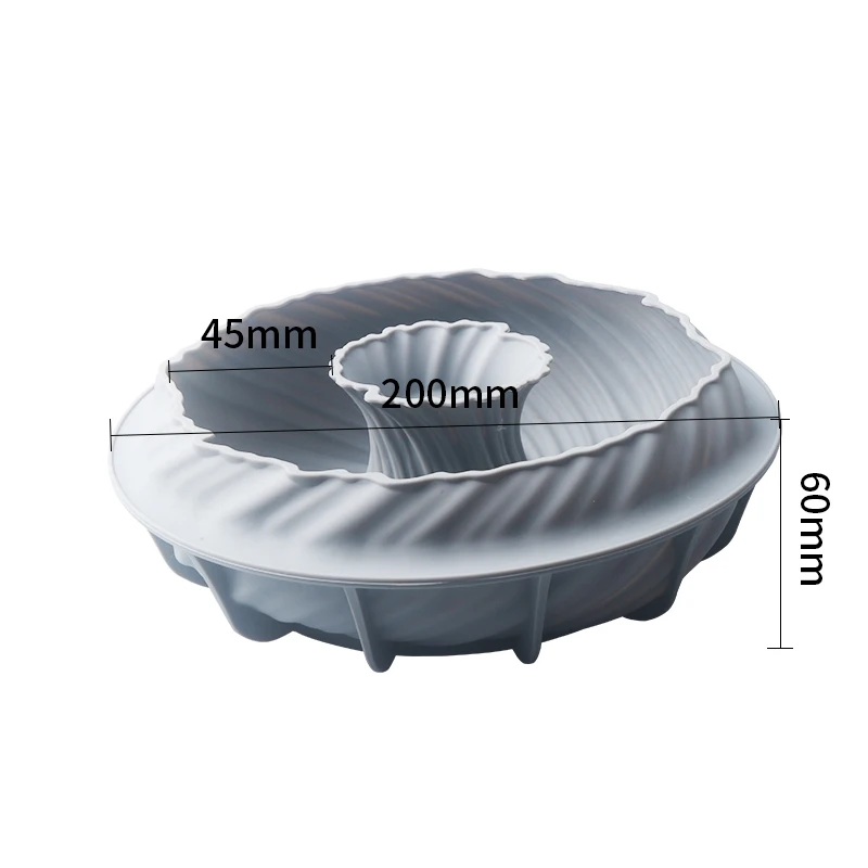 SHENHONG New arrival Vortex Dense Line Cake Moulds Silicone Mold For Baking Mould Bakeware Chocolate Tools Pastry Pan Decoration
