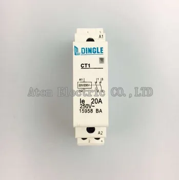 

CT 2P 20A 220V Domestic small single-phase AC contactor 220V guide rail type two normally open 2P dingle brand