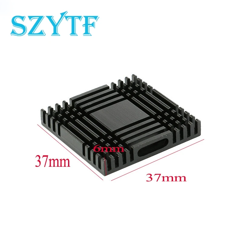 1pcs Heat sink 37*37*6MM (black slot) high-quality radiator