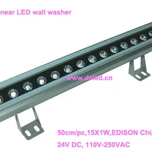 IP65, сертификат Европейского соответствия, сертификат независимого Испытательного и сертификационного хорошее качество, высокая мощность линейный 15 Вт светодиодный настенный светильник, 15 Вт светодиодный свет бар, 15*1 Вт, 24VDC, DS-T21-50cm-15W, гарантия 2 года