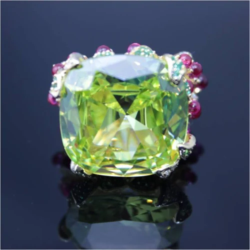 Ювелирные изделия Anillos Qi Xuan_Fashion Jewelry_Customized Green Stone роскошные кольца_ S925 Твердые серебряные кольца_ завод прямые продажи