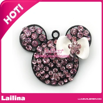 

Minnie Mouse Crystal Zinc alloy pendant & charm