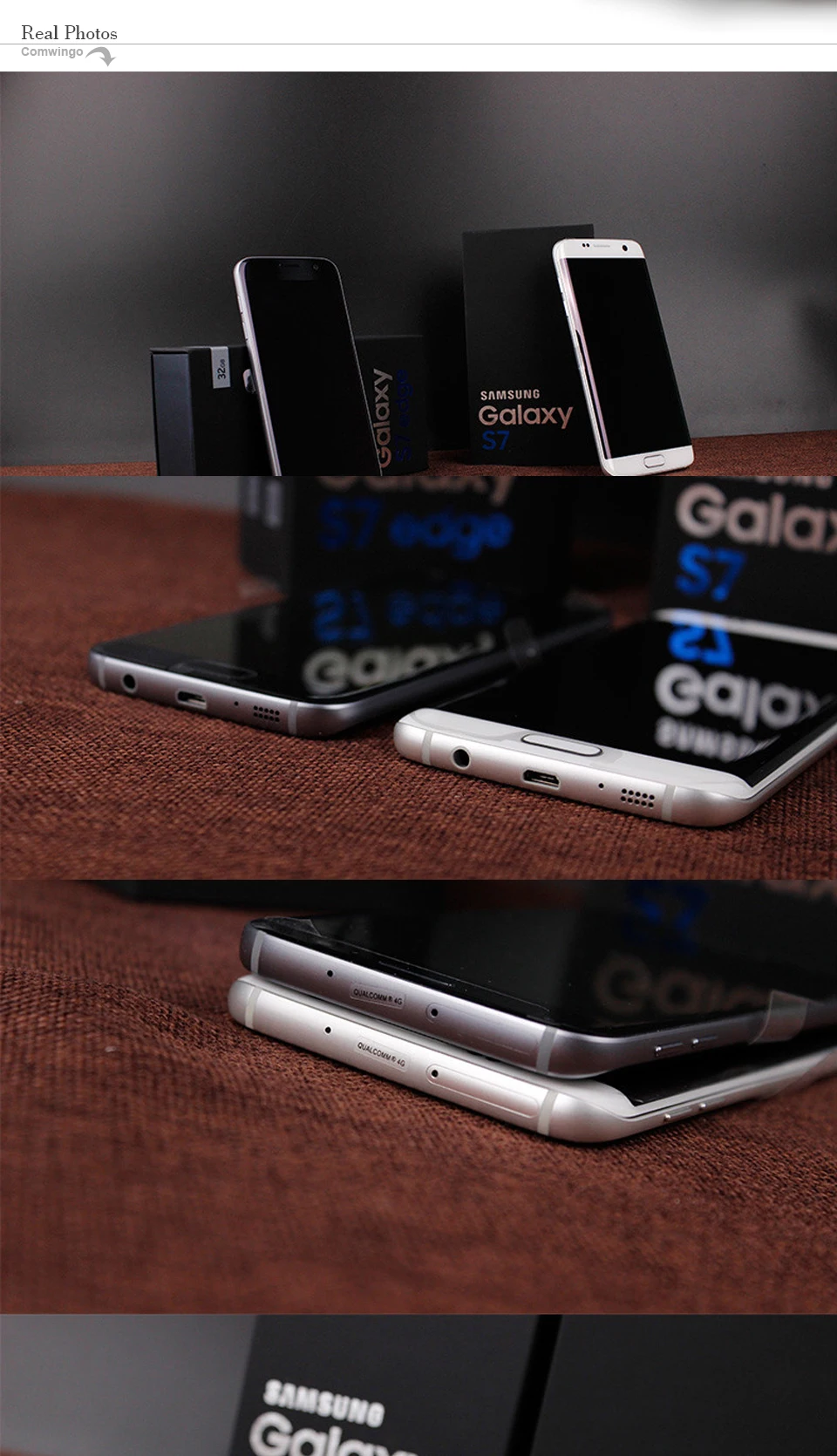 Разблокированный смартфон samsung Galaxy S7 Edge G935F/G935V 4 Гб ОЗУ 32 Гб ПЗУ 5,5 ''NFC wifi 12MP 4G LTE мобильный телефон s7