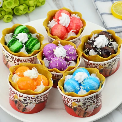 

Simulated ice cream sundae model miniature models free shipping