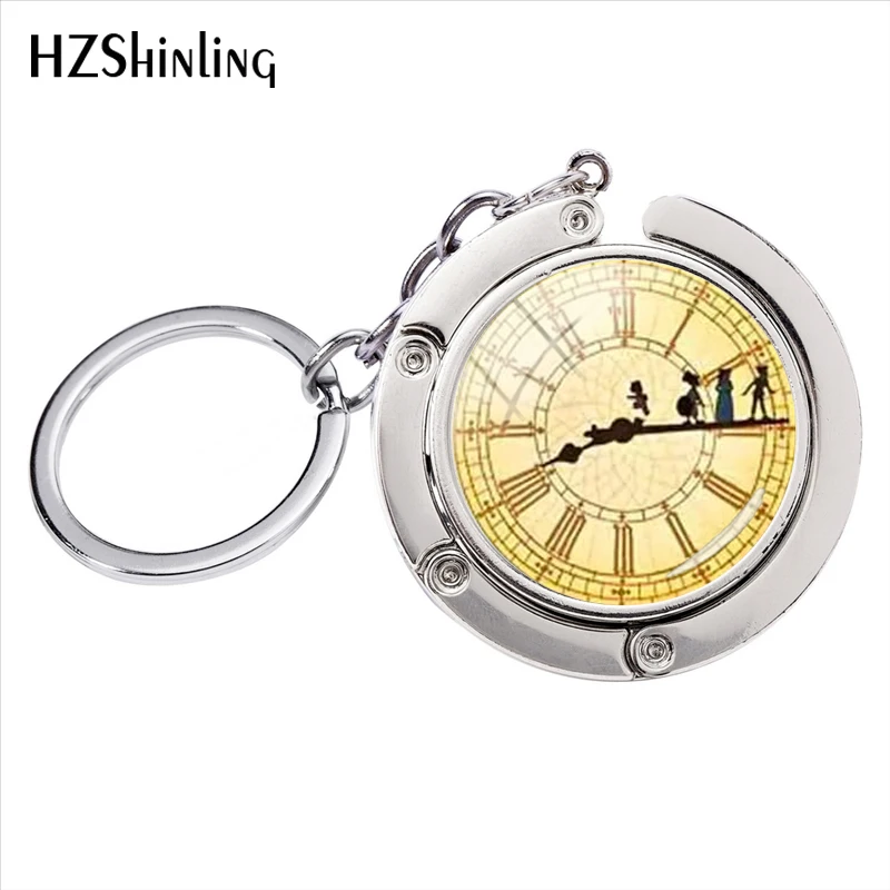 

Hot Fashion Cartoon Movie The Peter Pan Glass Cabochon Photos Bag Hanger Keyrings