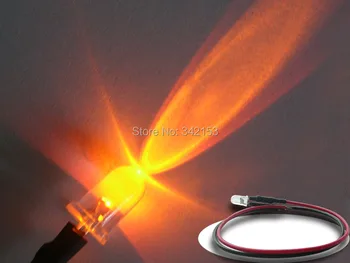 

200pcs 5mm Round Top Yellow Prewired Led Pre-Wired resistors LED Light Lamp Bulb Cable DC12V