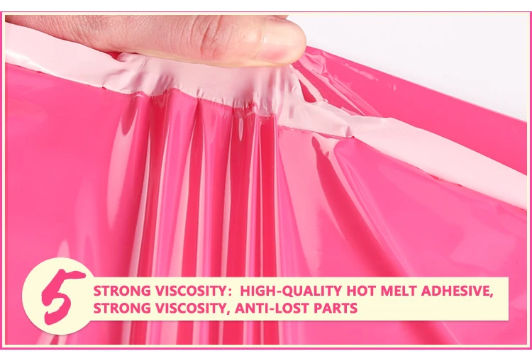 100 pc 6,6*11,8 дюйма/17*30 см Высокое качество для девочек розовый Экспресс сумка Водонепроницаемый пакет с застежкой полиэтиленовый почтовый