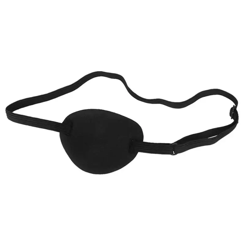 Unisex Black Single Eye Patch Washable Adjustable Concave Eyepatch One Eye повязка на глаз Halloween Party Pirate Cosplay Props eye patch