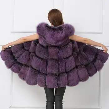 

Faux fox fur winter vest Women Fur Vest Hooded Coat 2018 new Winter Thick Warm Faux Fox Fur Vest imitation Fur Jacket coats XXXL