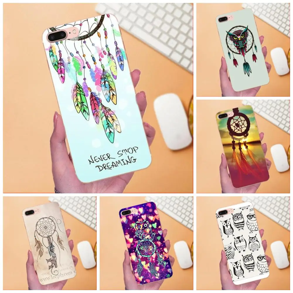 Для Apple iPhone 4 4S 5 5C 5S SE 6 6S 7 8 Plus X XS Max XR TPU Модный чехол для телефона Ловец снов с милым
