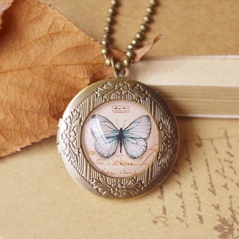 Vintage Erfly Bird Eiffel Tower Photo Picture Lockets Antique Vintage Erfly Bird Eiffel Tower