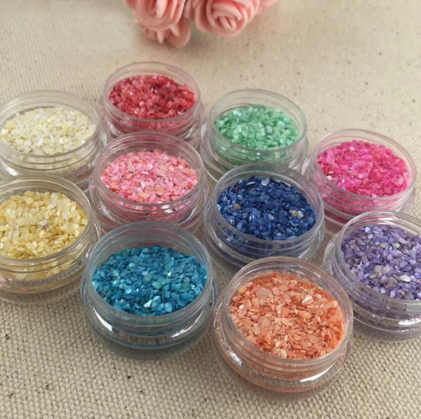 14 Boxes Tiny Shell Beads Powder Beads Sequins For Jewelry Epoxy Resin