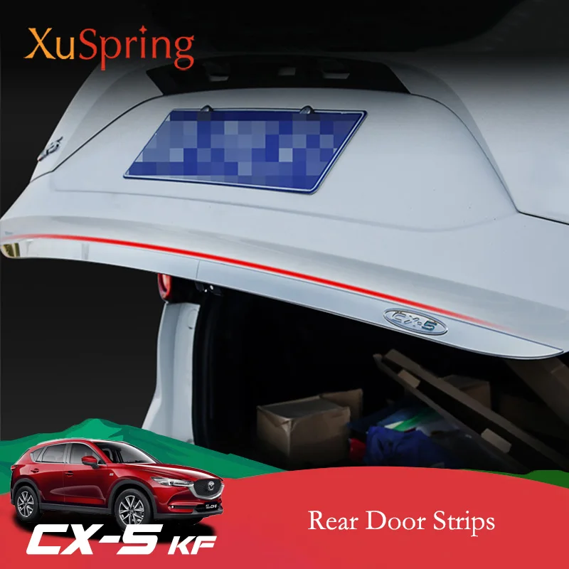 

Car Tailgate Rear Door Bottom Cover Molding Trim Stainless Steel back door trim For mazda cx-5 2017 2018 2019 KF Styling