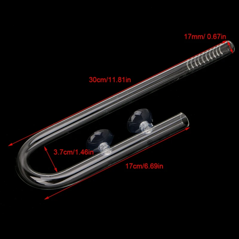 Аквариум засаженный стеклянный отток потока Лилия труба с присоской 13 мм/17 мм трубка рыба водные части домашних животных