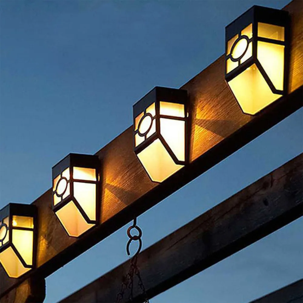 Solar Power Wall Light Outdoor LED Lamp Waterproof For Patio Fence Stairs Sconce Emergency Garden Floor Entrance Corridor Lamp