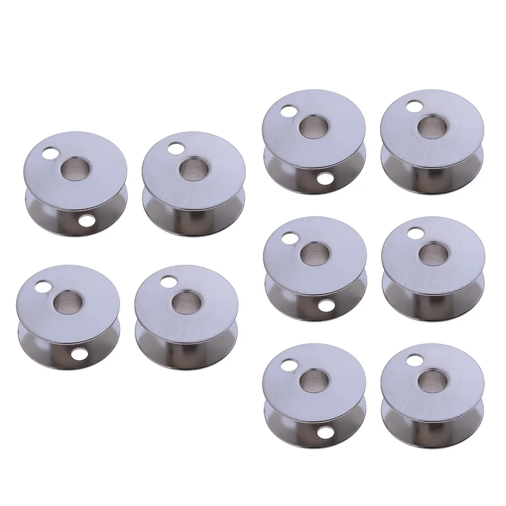 10pcs Metal Industrial Sewing Machine Bobbins for Brother Janome Singer 12mm