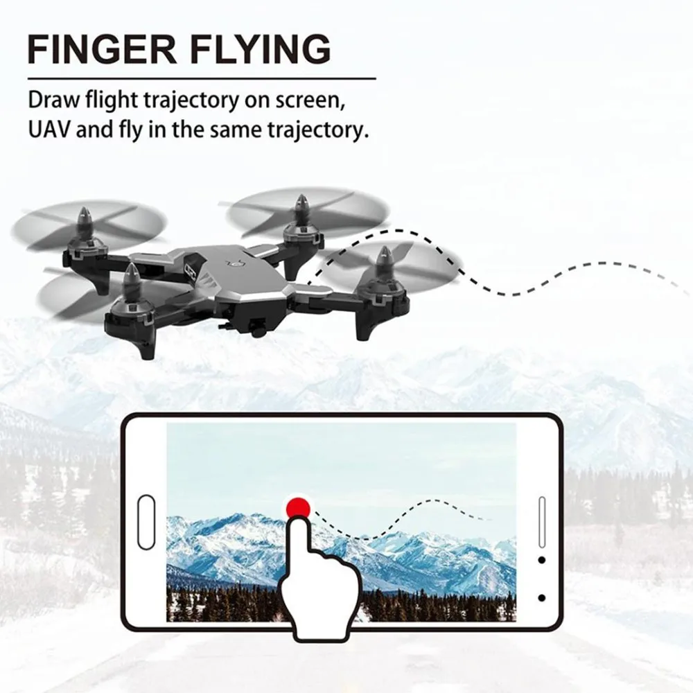 Дрон HD 1080p WiFi в реальном времени fpv один щелчок rc вертолет высоко стабильный hover
