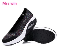 EU35-41 Summer Style Women sneakers Shoes Swing Wedges Breathable running shoes Mesh Sport Walking Shoes Platform