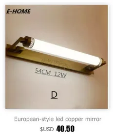 European cabinet lights LED cosmetic bronz front Full Copper Case waterproof Wall lamp retro Bathroom mirror