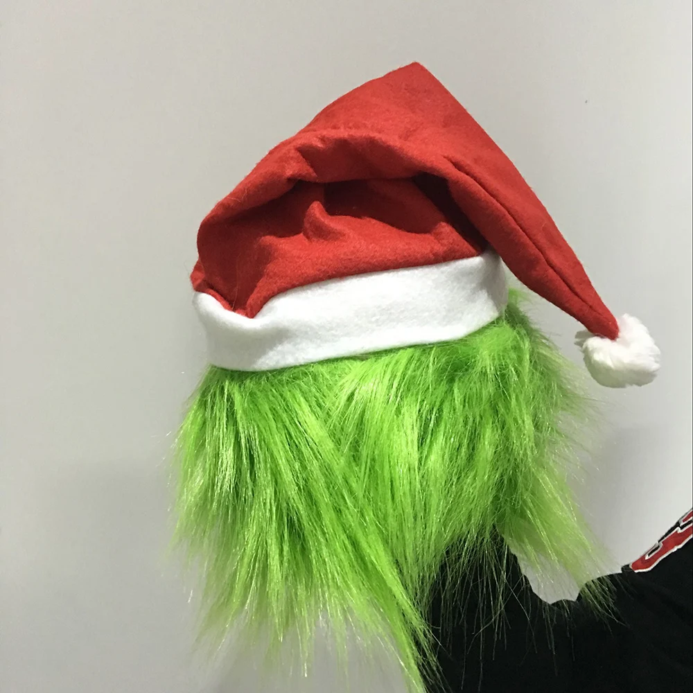 Смешной Grinch палантин Рождество маска для вечеринки Косплей Санта Рождество полный голова латексная маска далее взрослый костюм маска реквизит