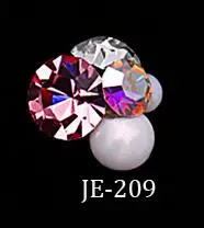 10 шт./упак. необычные металлические ювелирные подвески 3D многоцветные цветочные Кластерные Подвески горный хрусталь DIY Дизайн ногтей и украшения телефона JE206-221 - Цвет: 209-10pcs