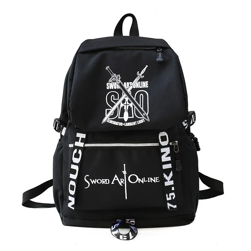 3color Unisex Sword Art Online Backpack Action Figure Letter Printed Teenagers Nylon Fashion Travel Out Door Book Bag Schoolbag 3color Unisex Sword Art Online Backpack Action Figure Letter Printed Teenagers Nylon Fashion Travel Out Door Book Bag Schoolbag