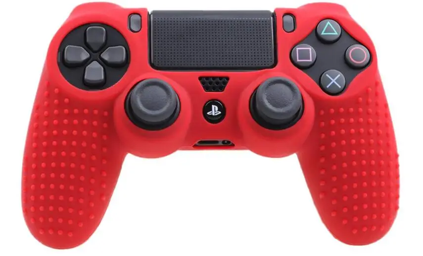 Противоскользящий силиконовый чехол, защитный чехол для sony playstation Dualshock 4 PS4 Slim PS4 Pro, игровой аксессуар для контроллера - Цвет: red