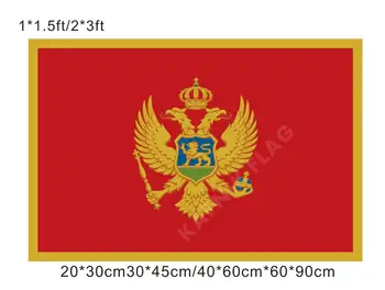 

KAFNIK,free shipping 20*30cm/30*45cm/40*60cm/60*90cm small flags Montenegro Flag for Countries World Event Decorative Flags