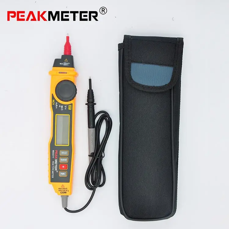 HYELEC (PEAKMETER) MS8211 цифровой мультиметр с зондом ACV/DCV электрический ручной тестер
