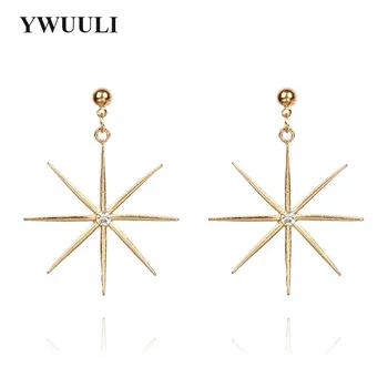 

Fashion Korean Chic Big Rhinestone Star Dangle Earrings for Women Exaggerated Hollow Geometric Earrings Ladies Jewelry RY355