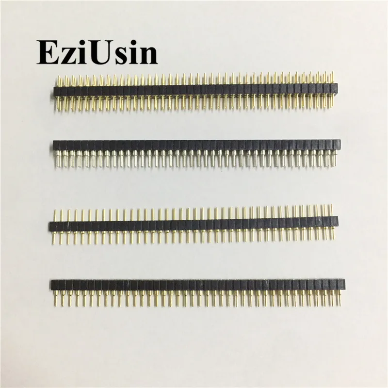 Шаг 2 54 мм 1*40 Pin 2*40 P Однорядный/двухрядный штырьковый разъем с круглым штекером PCB